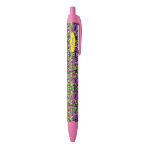 Caneta Azul Floral
