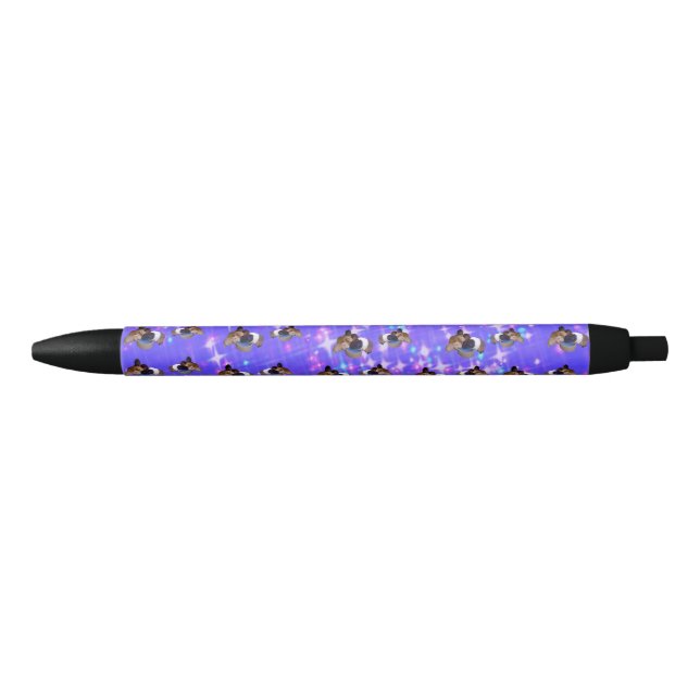 Caneta Azul Gui Roxo Sparkle, (Frente)