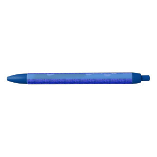 Caneta Azul Listras Geométricas Azuis Legais