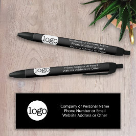 Caneta Azul Logotipo e texto básicos do Office Business PODEM 