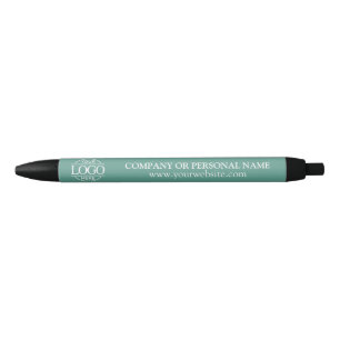 Caneta Azul Logotipo Verde Teal Corporativo de Marcação Profis