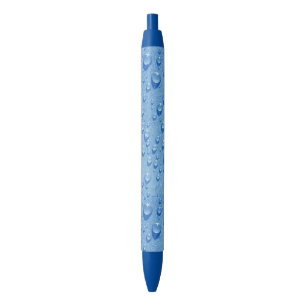 Caneta Azul Modelo de gotas de água azul aqua moderno da natur