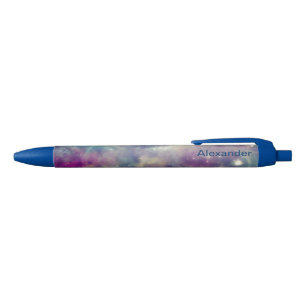 Caneta Azul Nebulosa Cósmica Violeta Azul-Violeta-Centeada Via