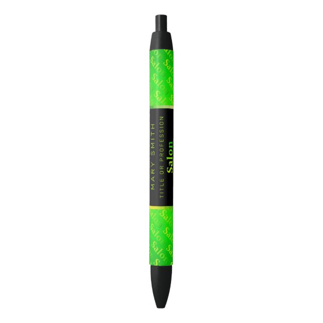 Caneta Azul Neon Elegante fluorescente (Frente Vertical)