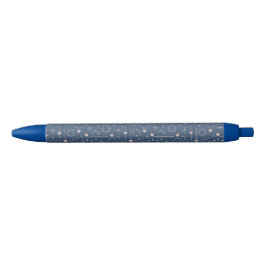 Caneta Azul Padrão de Coração Mágico
