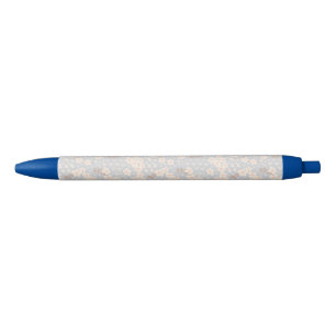 Caneta Azul Padrão de flor Não-me-esqueças