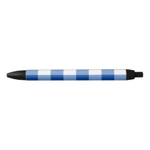 Caneta Azul Padrão de gingham azul