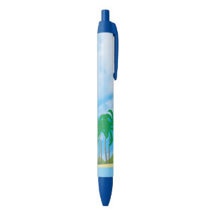 Caneta Azul Palmeiras Verdes da Natureza Tendência Céu Azul Nu