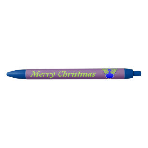 Caneta Azul Pavão engraçado do Natal personalizado
