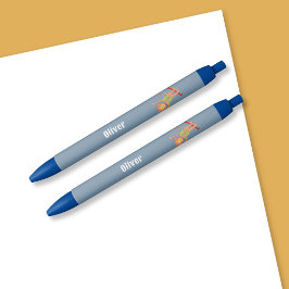 Caneta Azul Personalizada para Crianças com Macaco