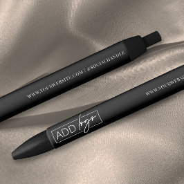 Caneta Azul Presente Promocional Preto com Logotipo da Empresa