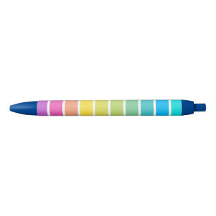 Caneta Azul Rainbow Stripe Multi-Color Pen