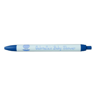 Caneta Azul Shell de Ostra Blue Baby Boy e Chá de fraldas de p