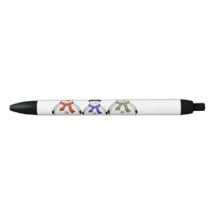 Caneta Azul Snowmen Winter veio