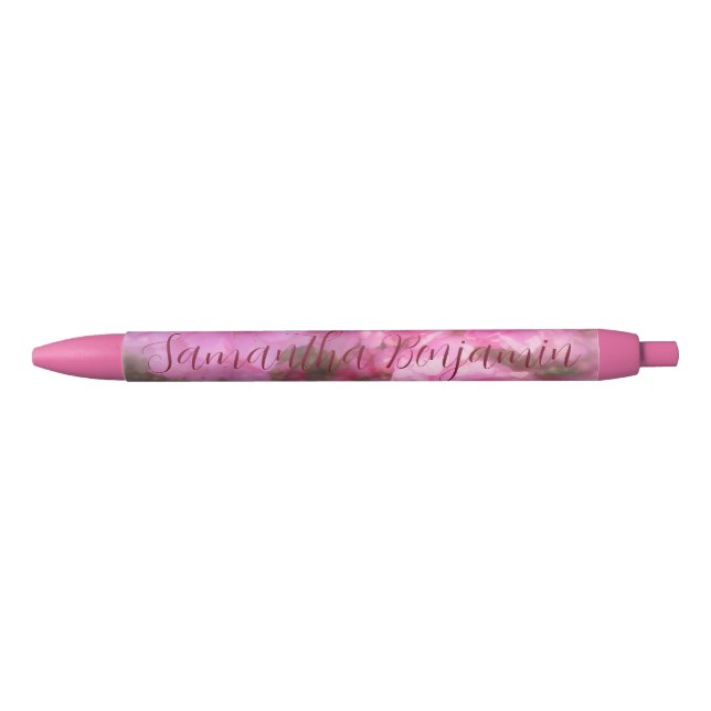 Caneta Azul Soft Pink Floral  (Frente)