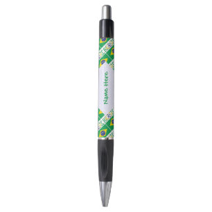 Caneta Bandeira do Brasil Personalizada Tiled Emmy