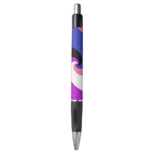 Caneta Bandeira do Orgulho Genderfluid Abstrato Espiral B