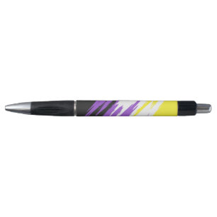Caneta Bandeira do Orgulho ZigZag Funky Grungy Abstrato N