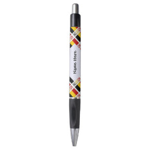 Caneta Bélgica e Bandeira Belga Personalizada em Mosaico
