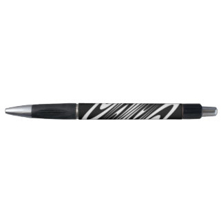 Caneta black and white smooth organic wavy pattern