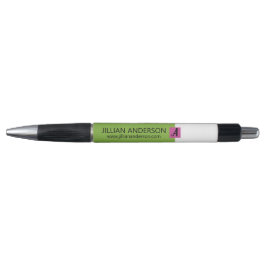 Caneta Bloco de Cores Verde Moderno Monograma