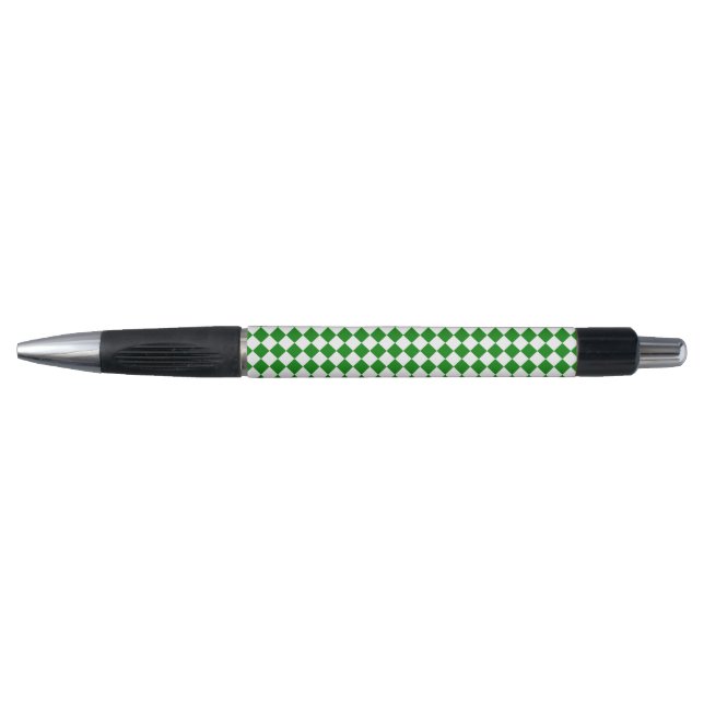 Caneta Bold Green and White Chevron Pattern Classic Emmy (Frente)
