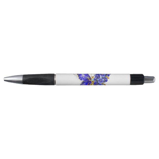 Caneta Borboleta Flor Sapphire (Frente)