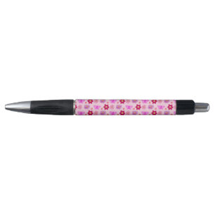 Caneta Borboletas e flores de bebê cor-de-rosa
