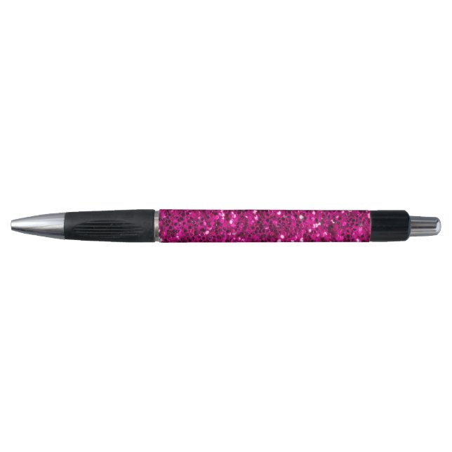 Caneta Brilho falso rosa quente (Frente)