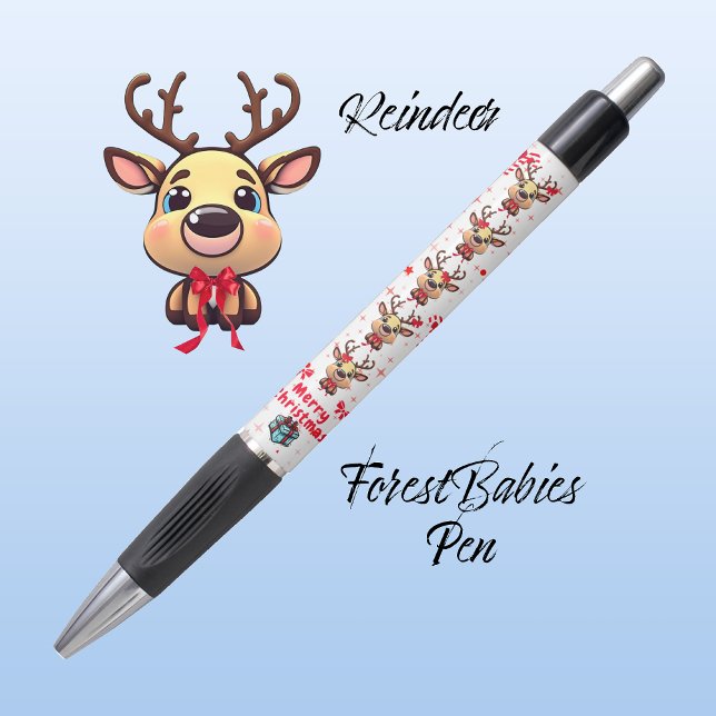 Caneta Brincadeira Reindeer Cartoon Xmas Deer 🦌 ✨ (Criador carregado)