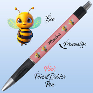 Caneta Bumble Bee, Presente Animal, Abelhas Coloridas Ros