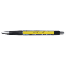 Caneta Camuflagem Azul Marinho Personalize seu nome
