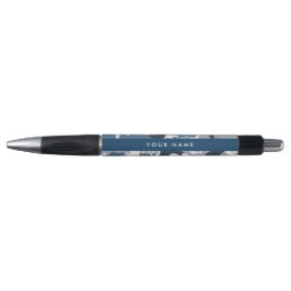 Caneta Camuflagem Azul Neve de Inverno Personalize seu no