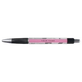 Caneta Camuflagem Cinza Neve de Inverno Personalize seu n