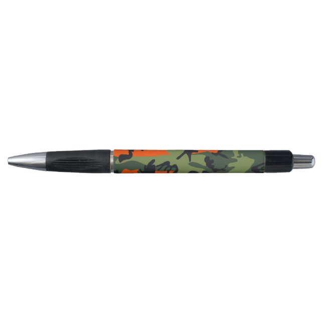 Caneta Camuflagem Laranja e Verde, Militar, Exército (Frente)