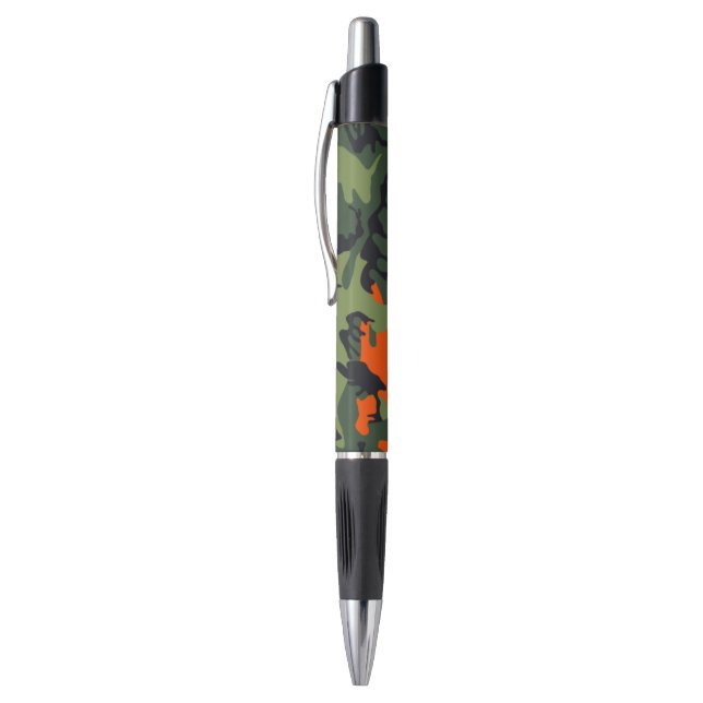 Caneta Camuflagem verde alaranjada (Topo (Vertical))