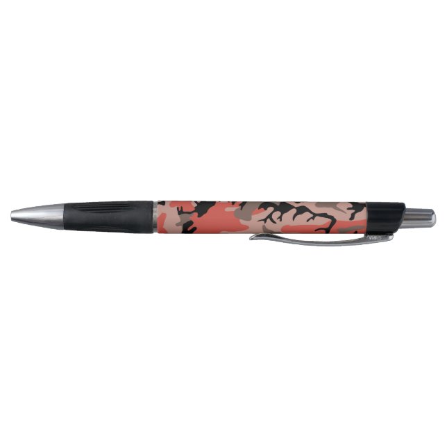 Caneta Camuflagem Vermelha e Marrom, Militar, Exército (Parte Inferior)