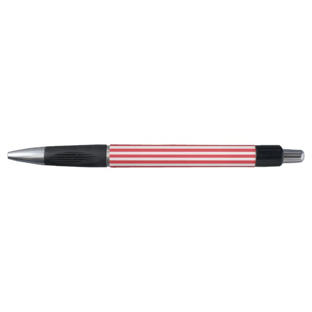 Caneta Candy Cane Red e White Simples Horizontal Strike (Frente)