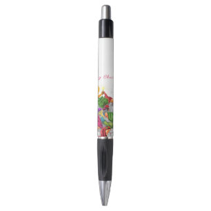 Caneta Cartoon do Feliz Natal Gnomo Desenho Engraçado 