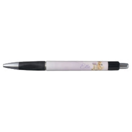 Caneta Cavalo Floral Roxo para Meninas