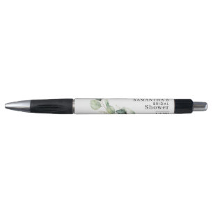 Caneta Chá de Noiva com Eucalipto em Aquarela