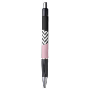 Caneta Cinza Zigzag, Cinza Chevron, Zigzag Patterno, Rosa