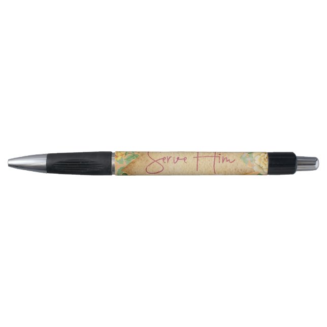 Caneta Citação Cristã Inspiradora de Fé; Sirva-O (Frente)