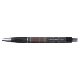 Caneta Classic Dark Blue Red Green Plaid Pattern