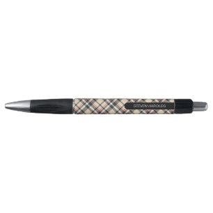 Caneta Clássico Personalizado Bege Vermelho Preto Branco