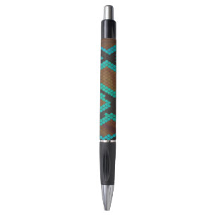 Caneta Cobra Brown e Teal Impressão