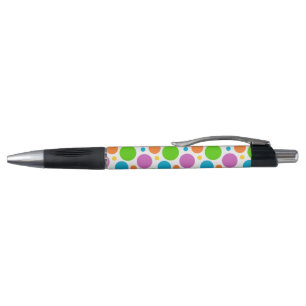 Caneta colorida do teste padrão de Polkadot