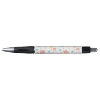 Caneta com Estampa Floral (Base Branca)