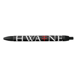 Caneta com Logo HWA-NE para eventos, preta 6/25