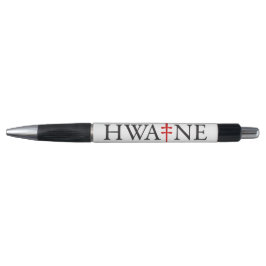 caneta com logotipo HWA-NE para eventos, branca 6/